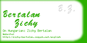 bertalan zichy business card